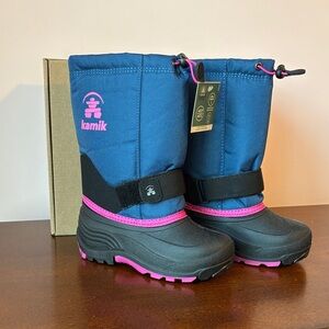 Kamik Navy and Fuchsia Snow Boots